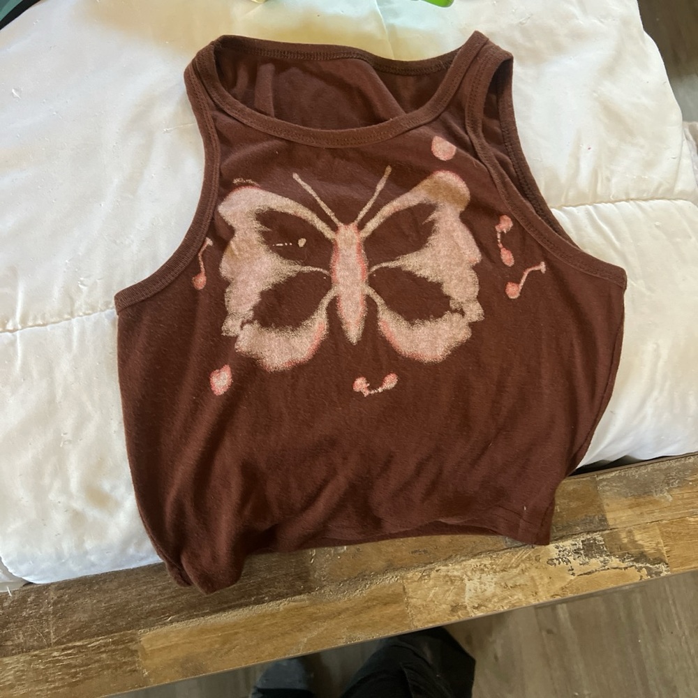 bleach butterfly crop top